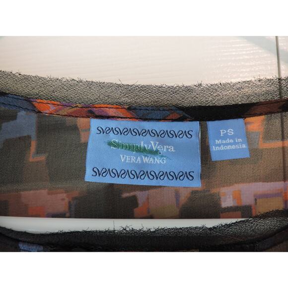 Simply Vera Sequined Blouse on Geometric Print Size PS - Picture 4 of 5